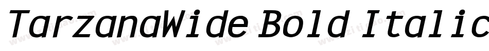 TarzanaWide Bold Italic字体转换